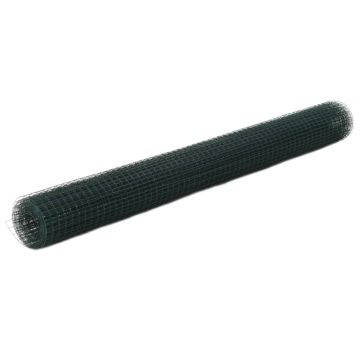 vidaXL Vielos tinklas su PVC danga, žalias, 25x1,5m