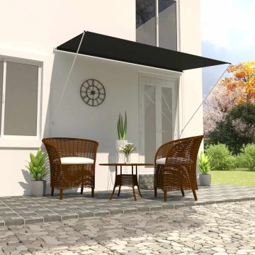 vidaXL Ištraukiama markizė, antracito spalvos, 350x150 cm