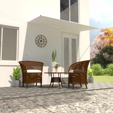 vidaXL Ištraukiama markizė, kreminės spalvos, 250x150 cm