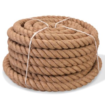 vidaXL Virvė, 50 m, 100% džiutas, 30 mm