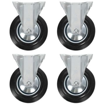 vidaXL Ratukai, 4 vnt., fiksuoti, 160 mm