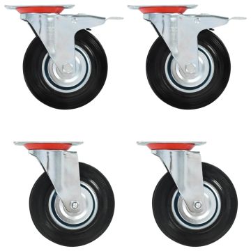 vidaXL Ratukai, 4vnt., sukami, 125mm