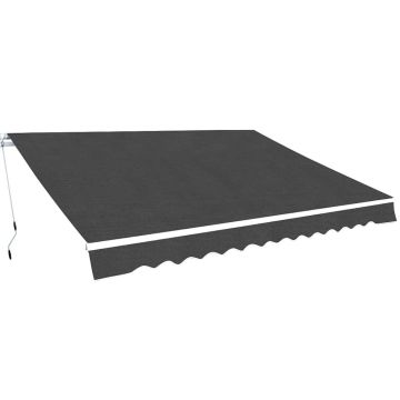 vidaXL Sulankstoma markizė, vald. rank. būd., 450cm, antracito spalvos