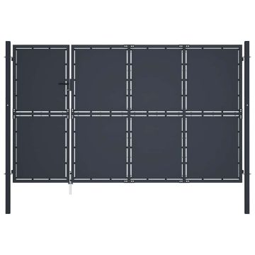 vidaXL Sodo vartai, plieniniai, 350x200 cm, antracito spalvos