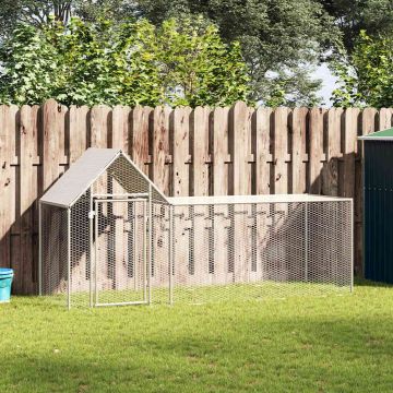 vidaXL Voljeras viščiukams, 3x1x1,5m, galvanizuotas plienas