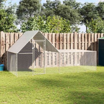 vidaXL Voljeras viščiukams, 4x2x2m, galvanizuotas plienas