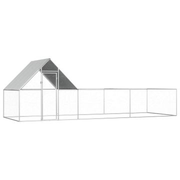 vidaXL Voljeras viščiukams, 6x2x2m, galvanizuotas plienas