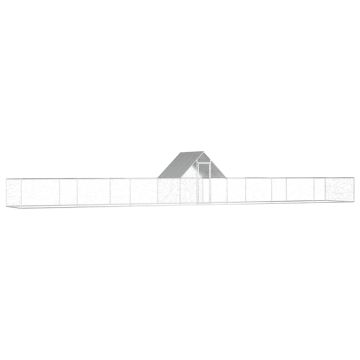 vidaXL Voljeras viščiukams, 14x2x2m, galvanizuotas plienas