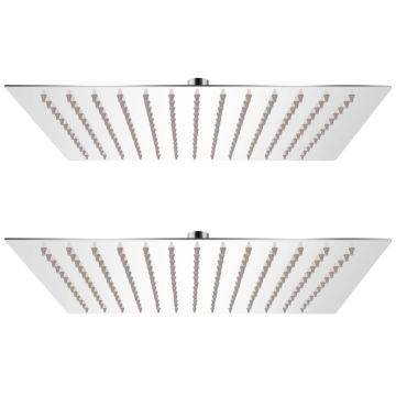 vidaXL Lietaus dušo galvutės, 2vnt., 30x30 cm, nerūdijantis plienas