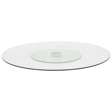 vidaXL Pasukamas serviravimo padėklas, besp., 60cm, grūdintas stiklas