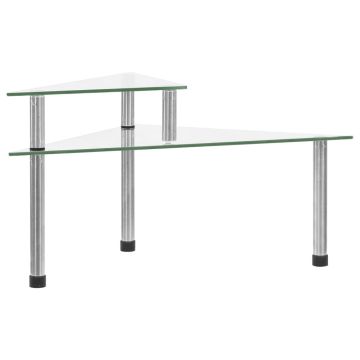 vidaXL Virtuvės lentyna, skaidri, 49,5x35x19cm, grūdintas stiklas