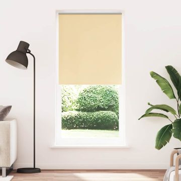vidaXL Roletas su tamsinančiomis užuolaidomis, 104,4x230 cm, audinys, plotis 100 cm, smėlio spalvos