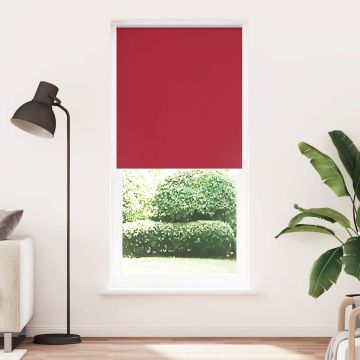 vidaXL Roletas su tamsinančiomis užuolaidomis, 104,4x230 cm, audinys, plotis 100 cm, raudonos spalvos