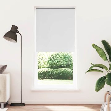 vidaXL Roletas su tamsinančiu sluoksniu, 124,4x230 cm, audinys, plotis 120 cm, baltos spalvos