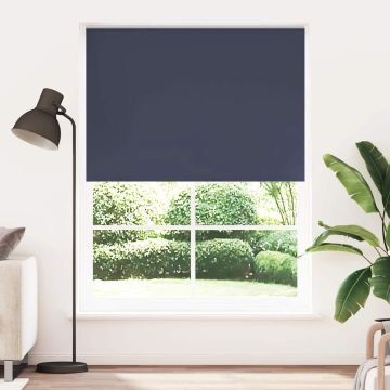 vidaXL Roletas su tamsinančiomis užuolaidomis, 144,4x230 cm, audinys, plotis 140 cm, jūrų mėlyna