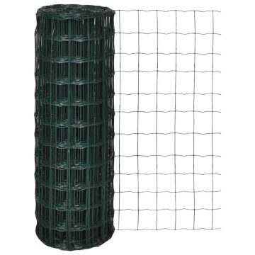 vidaXL Euro tvoros komplektas, žalias, 10x1,5m, plienas