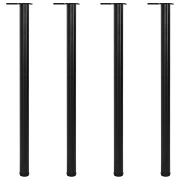 Reguliuojamo aukščio stalo kojos, 4vnt., juodos spalvos, 1100mm