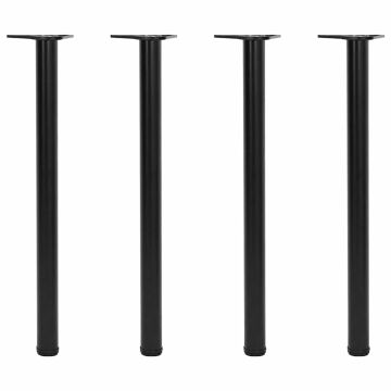Reguliuojamo aukščio stalo kojos, 4vnt., juodos spalvos, 870mm