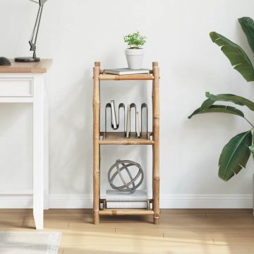 vidaXL Lentyna, 3 aukštų, bambukas, kvadratinė