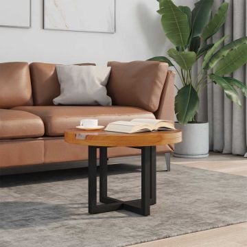 vidaXL Kavos staliukas, tikmedis ir derva, 60 cm