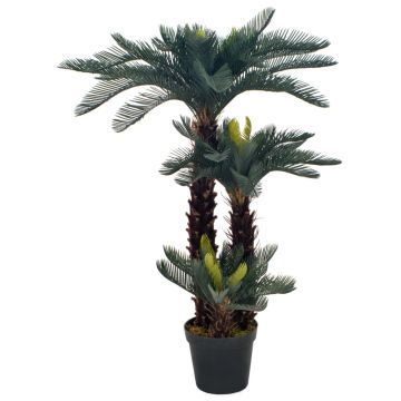vidaXL Dirbtinis paprastasis cikas su vazonu, žalias, 125 cm