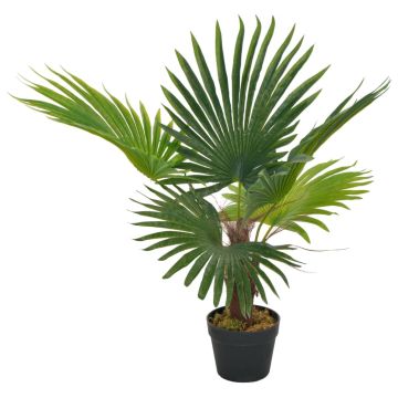 vidaXL Dirbtinė palmė su vazonu, 70 cm, žalias