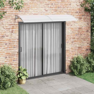 vidaXL Stogelis durims, pilkos ir permatomos spalvos, 240x75cm, PC