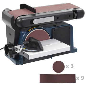 vidaXL Elektrinis juostinis/diskinis šlifuoklis, 370 W, 150 mm