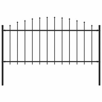 vidaXL Lauko tvora su iečių viršug., juoda, (0,5-0,75)x1,7m, plienas