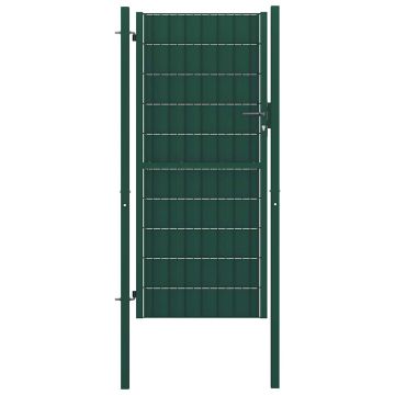 vidaXL Tvoros vartai, PVC ir plienas, 100x164 cm, žali