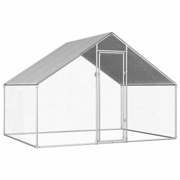 vidaXL Lauko narvas viščiukams, 2,75x2x1,92m, galvanizuotas plienas