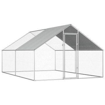 vidaXL Lauko narvas viščiukams, 2,75x4x1,92m, galvanizuotas plienas