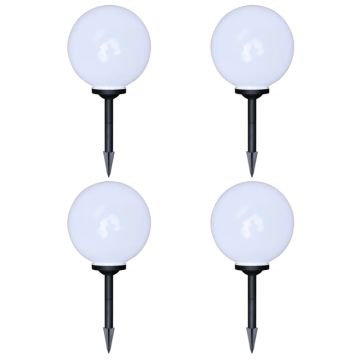 vidaXL Lauko LED šviest. takeliui, 4vnt, 30cm, su įsmeig. kuoliuku