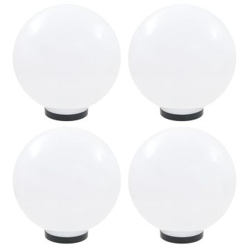 vidaXL LED lempos, rutulio formos, 4vnt., sferinės, 30cm, PMMA