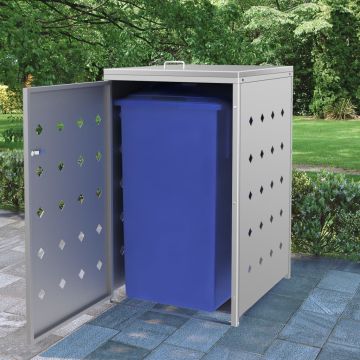 vidaXL Konteinerio su ratukais pastogė, vienvietė, 240l, plienas