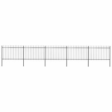 vidaXL Sodo tvora su iešmeliais, plienas, 892,5x120 cm, juoda
