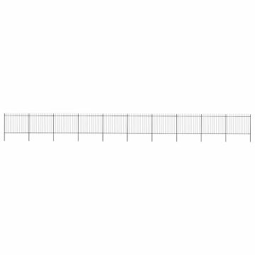 vidaXL Sodo tvora su iešmeliais, plienas, 1781,5x150cm, juoda