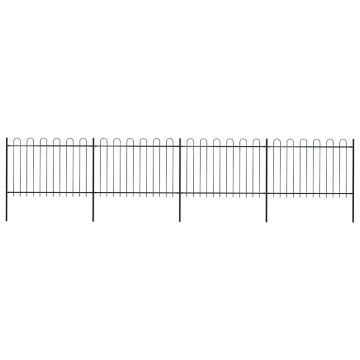 vidaXL Sodo tvora su lankiniu viršumi, plienas, 714,5x120 cm, juoda