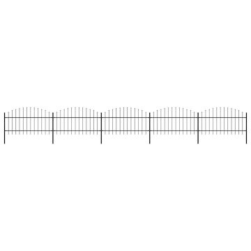vidaXL Sodo tvora su iešmeliais, plienas, 892,5x125 cm, juoda