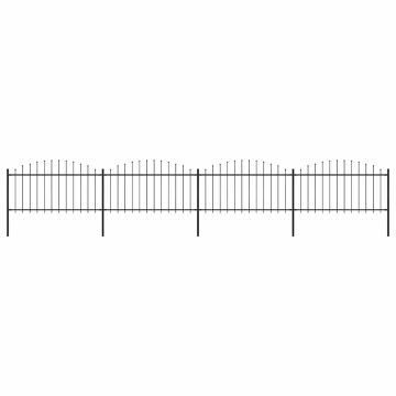 vidaXL Sodo tvora su iešmeliais, plienas, 714,5x150cm, juoda