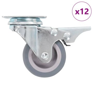 vidaXL Ratukai, 12vnt., sukami, 50mm
