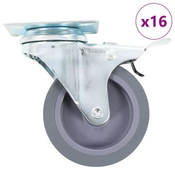 vidaXL Ratukai, 16vnt., sukami, 75mm