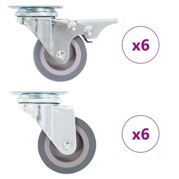 vidaXL Ratukai, 12vnt., sukami, 50mm