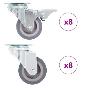 vidaXL Ratukai, 16vnt., sukami, 50mm