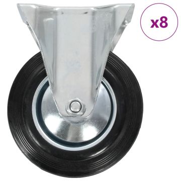 vidaXL Fiksuojami ratukai, 160 mm, 8 vnt.