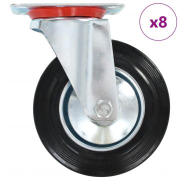 vidaXL Ratukai, 8vnt., 160mm, pasukami