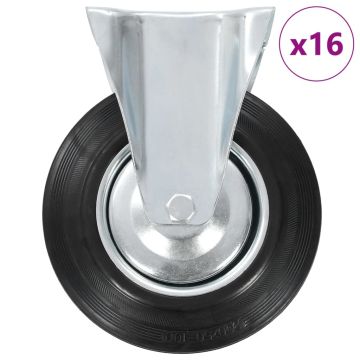 vidaXL Fiksuojami ratukai, 200 mm, 16 vnt.