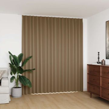vidaXL Naktinė užuolaida su kabliukais, taupe spalvos, 290x245cm