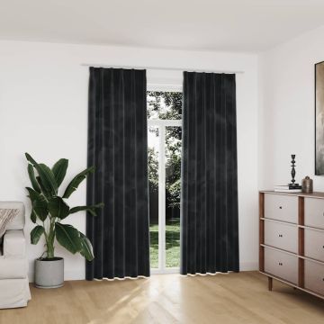 vidaXL Naktinės užuolaidos, 2 vnt., antracito, 140x225cm, aksomas