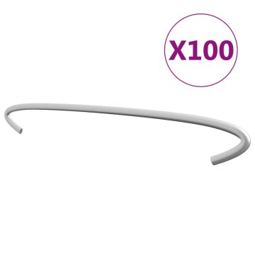 vidaXL Kabliai gabionams, 100vnt., galvanizuotas plienas, 30cm